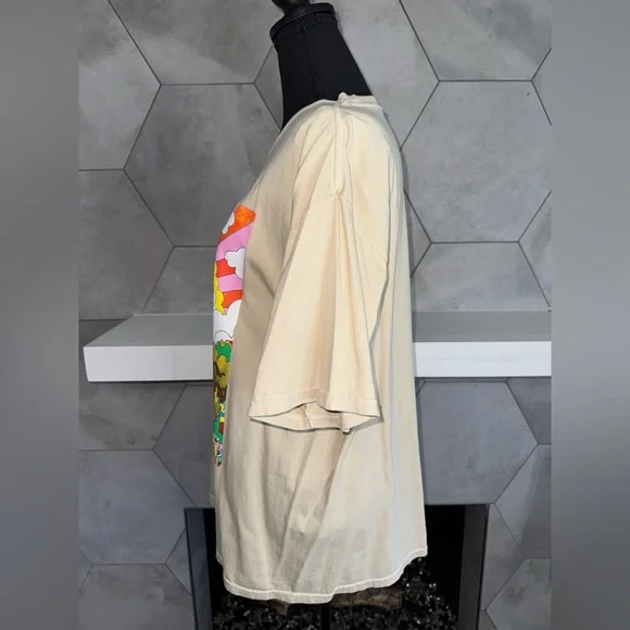 Pepsi 🌈 Groovy Rainbow and Cream Oversized Graphic Tee Women's Size XL Like New! - Picture 4 of 11